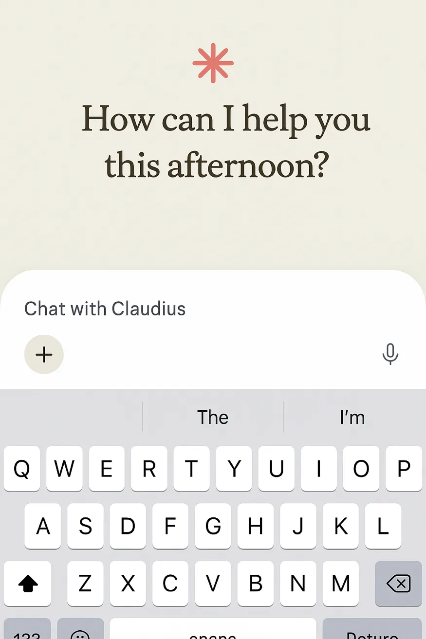 Fabricated screenshot showing 'Chat with Claudius' interface